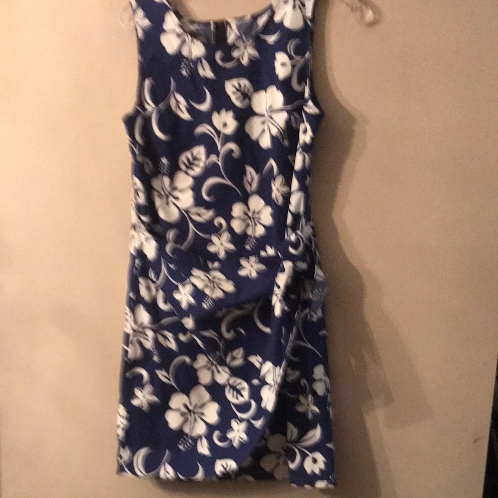 Shannon Marie Hawaii Navy & White Dress Size L